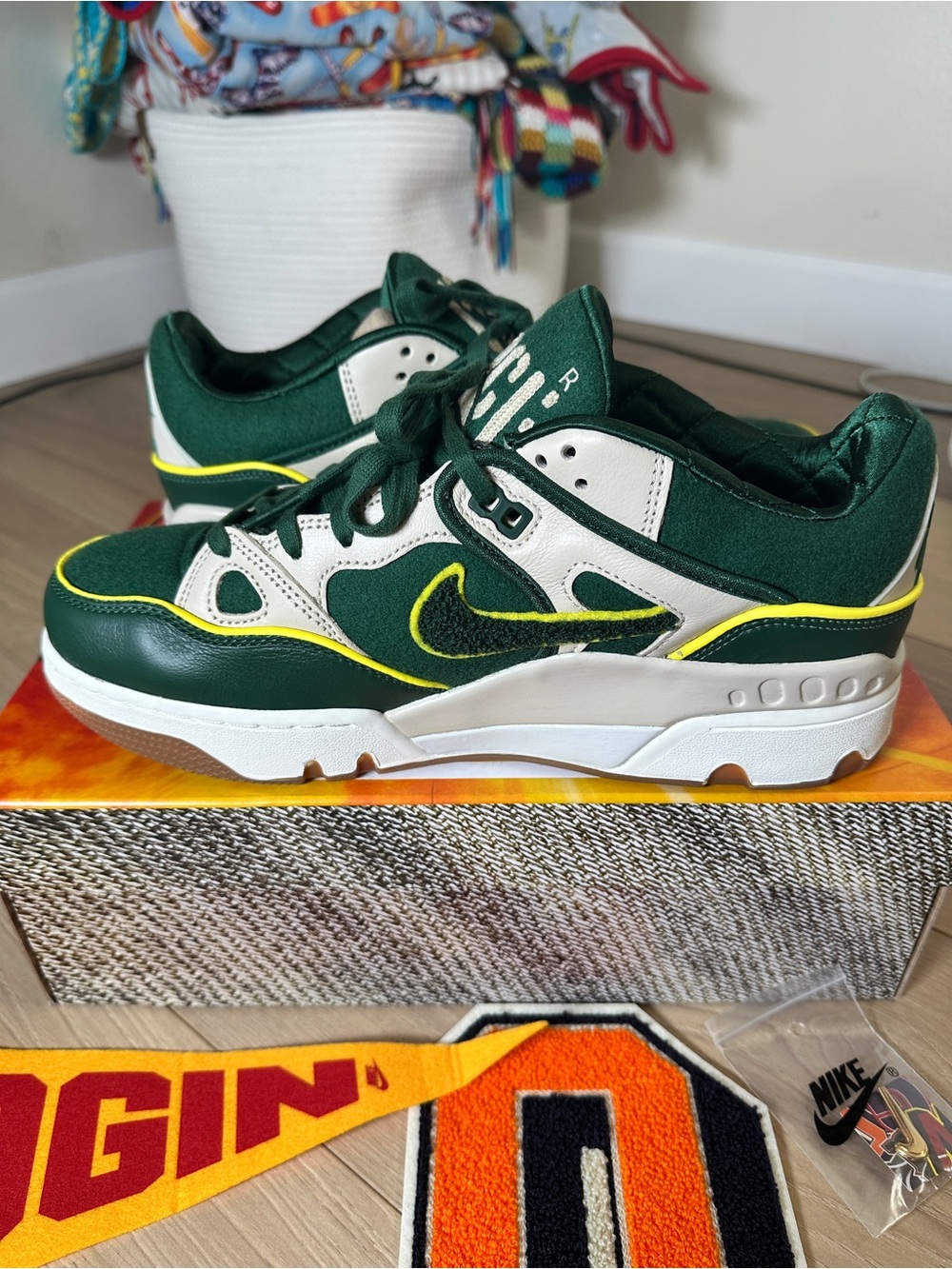 Nike Air Force 3 x Nigo College Pack Forrest Green Men’s Size 10.5 - Picture 5 of 8